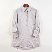 宽松休闲工装 精品日单纯棉中长款 女H84414春秋季 衬衫 衬衣外套 长袖