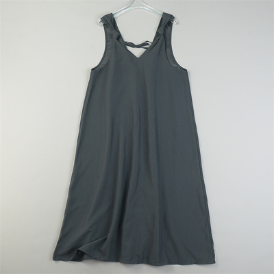 精品日单扭结背带连衣裙女83006宽松显瘦A字裙春夏季叠穿休闲长裙