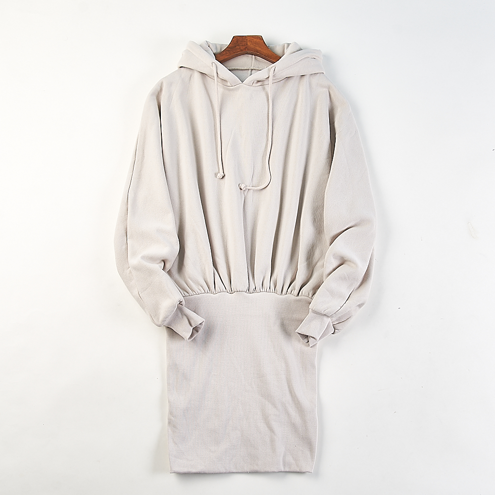 春秋长袖收腰显瘦宽松中长款上衣