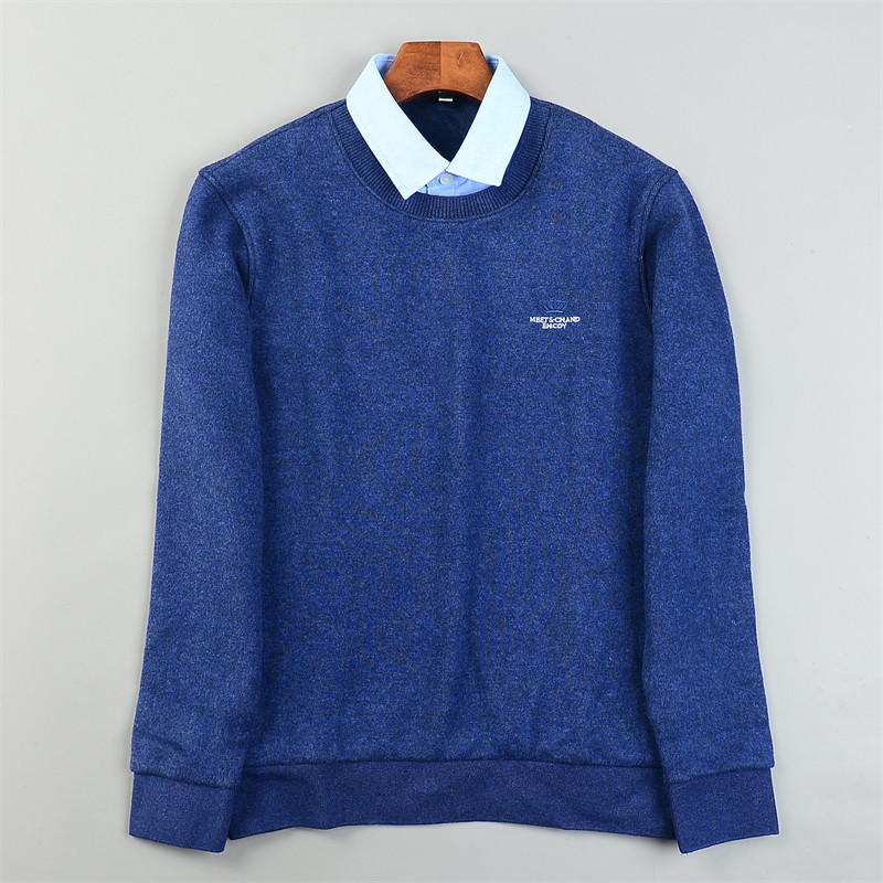 男士精品假两件毛衣针织衫L85540休闲衬衫领秋冬加绒保暖打底上衣,男装,针织衫/毛衣,淘宝优惠券,粉丝福利购,淘宝优惠卷