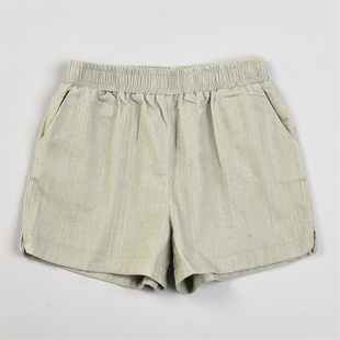 居家外出休闲裤 韩版 子7.8L83305显瘦直筒裤 女生纯色外穿短裤 新品