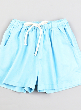 韩版新品糖果色棉麻阔腿短裤子女L83308夏季新款青春多巴胺休闲裤