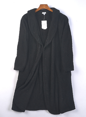 外贸纯色毛绒睡袍男女74H74125秋冬羊羔绒睡衣浴袍长款大码家居服