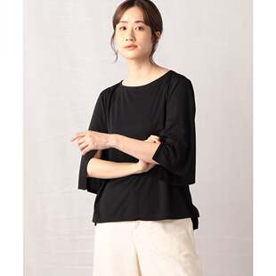 外贸日单七分袖 宽松套头百搭柔软上衣 圆领T恤女3.24H85909春夏季