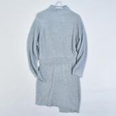 小众设计感半高圆领针织连衣裙2.25L81311宽松蝙蝠长袖 收腰包臀裙