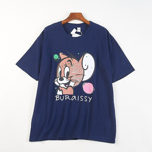 卡通印花纯棉短袖T恤女