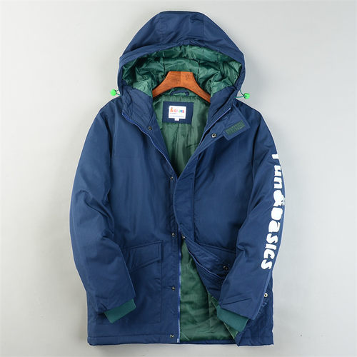 秋冬夹棉工装外套L85665连帽抽绳大口袋防风袖口罗纹保暖棉服男女