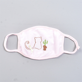 保暖面罩 款 719卡通刺绣防尘口罩亲子女款 82493可水洗非一次性四季