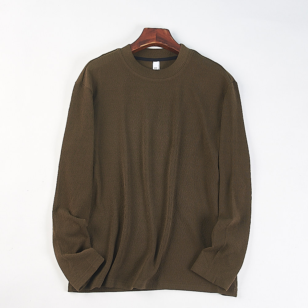 韩版极简风圆领长袖T恤女1.27H85721春秋季肌理感百搭内搭打底衫,女装/女士精品,T恤,淘宝优惠券,粉丝福利购,淘宝优惠卷