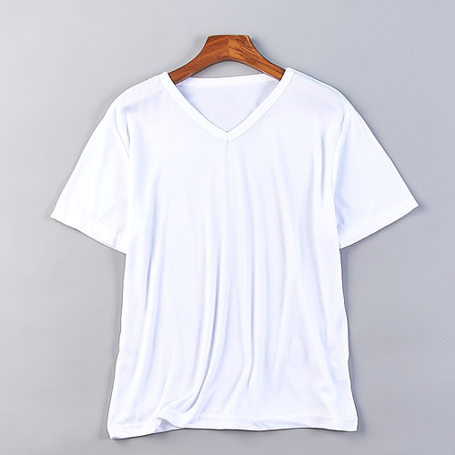 夏季V领舒适宽松短袖上衣