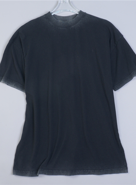 77美式水洗做旧全棉T恤衫男女79092夏季宽松文艺bf男友风短袖上衣