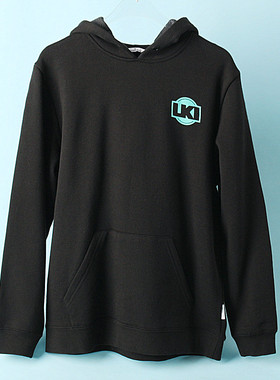 连帽卫衣女9.24S70792秋冬款薄绒青春流行印花休闲百搭袋鼠兜长袖