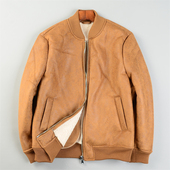 美式 麂皮羊羔绒棒球服夹克男女L85816秋冬加厚加绒保暖棉衣短外套