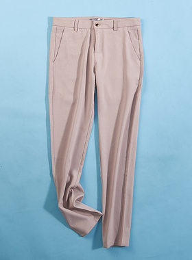 纯色休闲裤女9.24H71235复古高腰青春宽松显瘦休闲通勤裤西装长裤