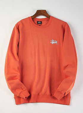 外贸潮牌休闲风圆领卫衣男女H85255秋冬长袖百搭舒适时尚加绒上衣