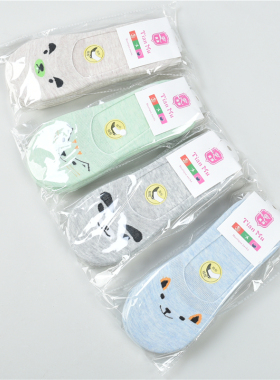 117二十双卡通少女感精品船袜L76659舒适棉质防滑不掉跟隐形袜夏
