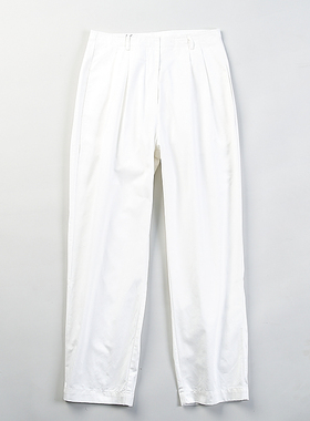 纯色全棉直筒休闲裤女3.25H73433春夏高腰显瘦烟管西装哈伦九分裤