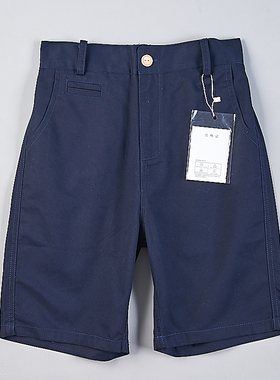 纯色日常休闲五分短裤男女79H79478夏季松紧高腰基础款直筒中半裤