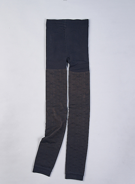 纯色拼接蕾丝色花连袜裤女16H77401秋冬加厚保暖弹力加绒打底长裤