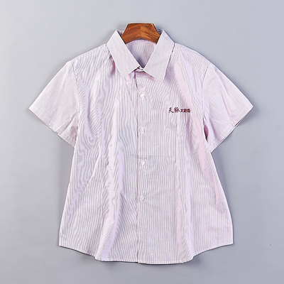 春夏尖领单排扣职业上装短袖上衣