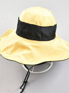 时尚赫本风大檐遮阳帽女L83507新款拼接设计春夏季户外防晒渔夫帽