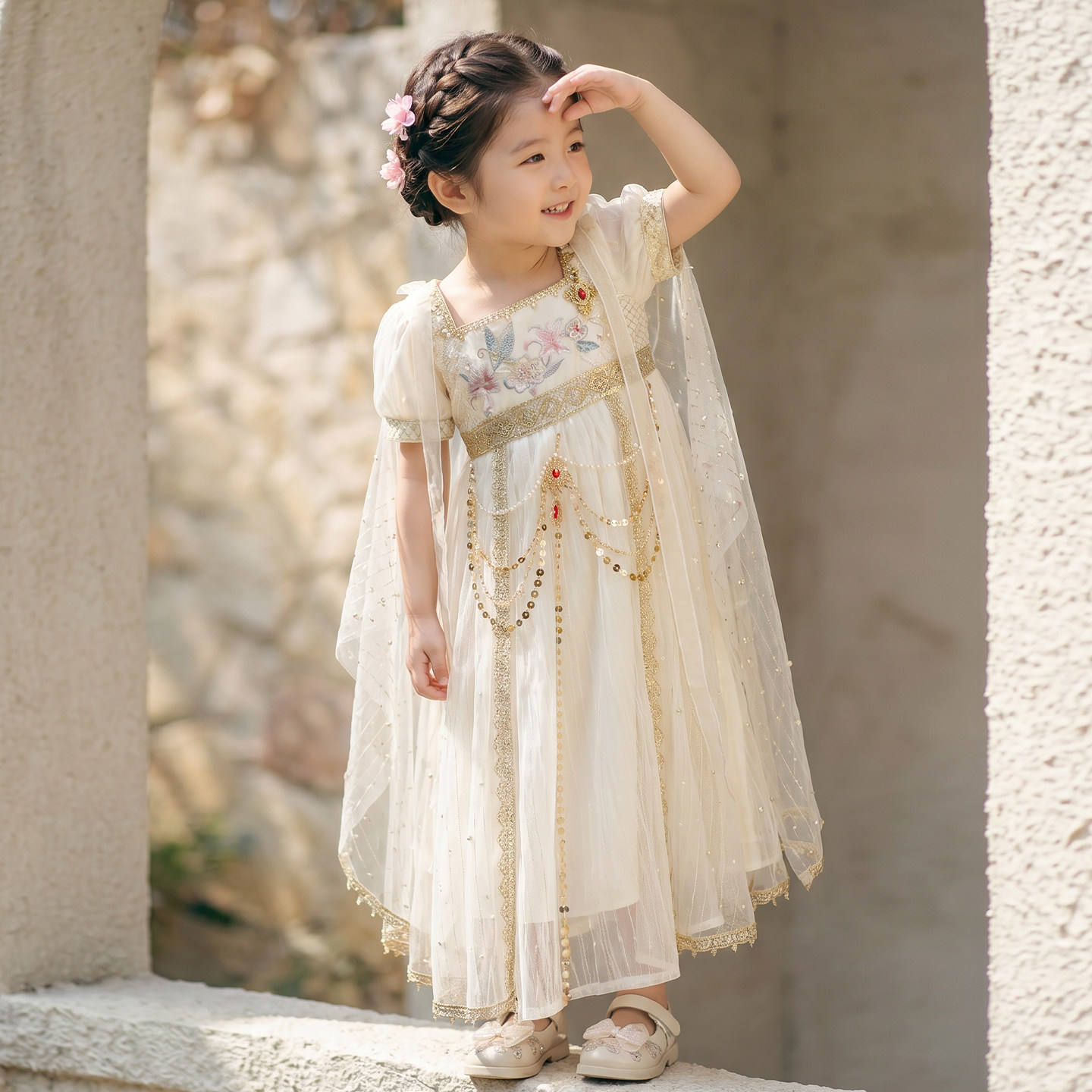 鎏金绮梦夏新款女童汉服连衣裙图片