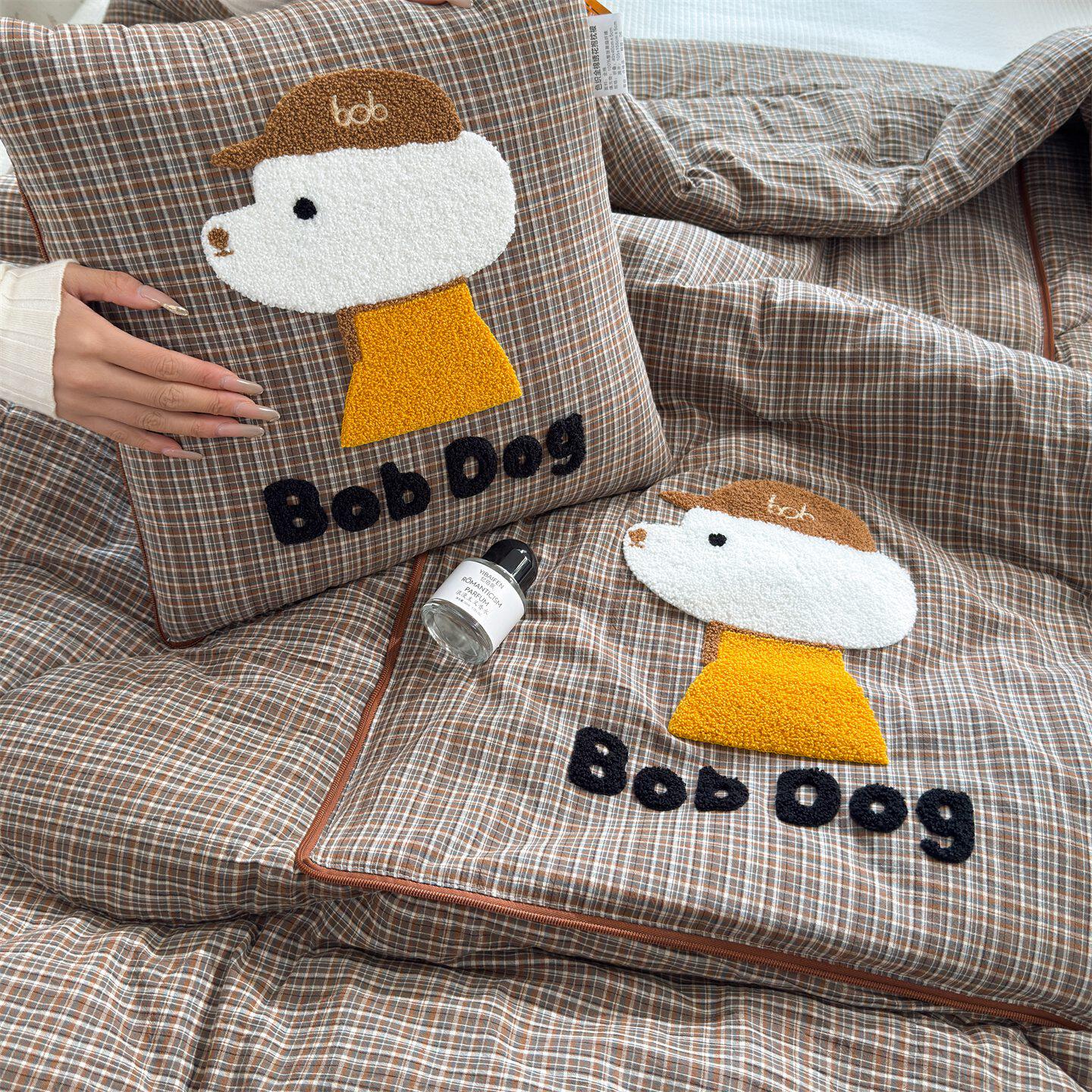 100%色织全棉抱枕被子两用空调被汽车靠垫办公室靠枕沙发午睡夏被