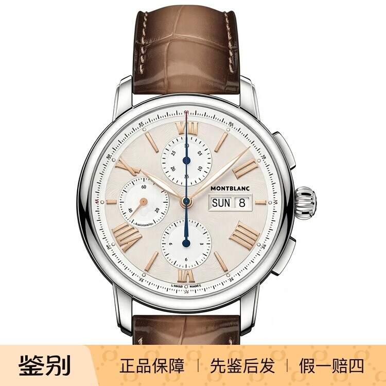 万宝龙金针夜光双日历计时