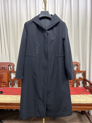 26新款连帽风衣外套女中长款过膝宽松休闲百搭显瘦派克服外皮福利