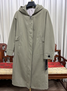 品牌订单余单女士长款派克服外皮春秋款可搭配内胆连帽风衣拉链款