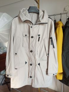 工厂特价清仓男装无水貂内胆派克服外皮长款风衣连帽外套大码潮牌