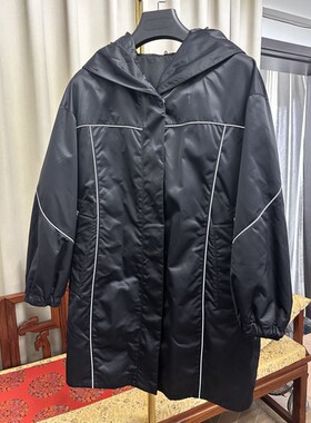 微瑕特价女士派克服外皮风衣外套外壳半成品皮草改连帽款可拆卸