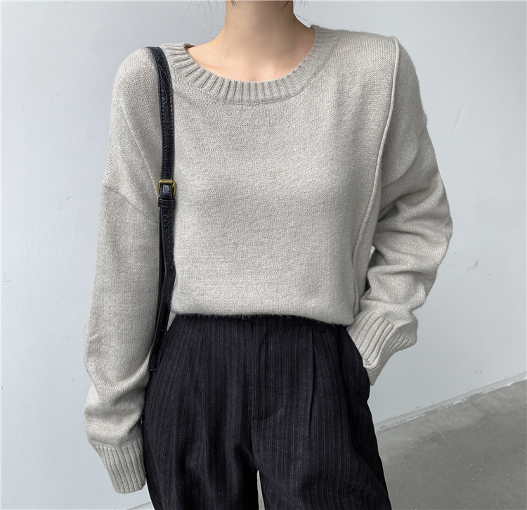 Real shot ~ long sleeve sweater for women to wear Slouchy style