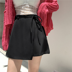 Real shooting ~ #2021 summer new half length trouser skirt women's high waist fashion A-line short skirt pants