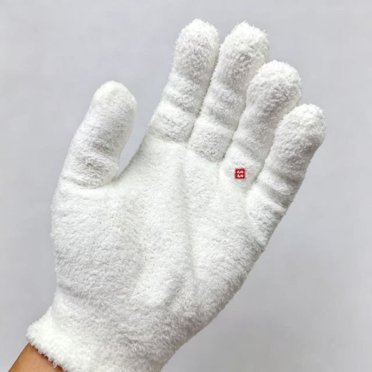 新款短万绒手套万毛手套文玩核桃百香籽橄榄大小金刚专用加厚包浆