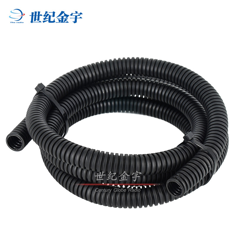 车载台安装配件 阻燃波纹管 束线螺纹套管 电源线走线配件 3元/