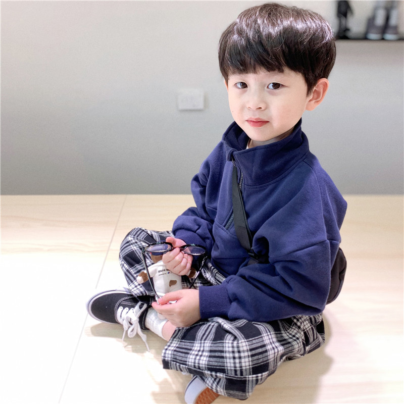 童童妈定制男女童韩版宽松薄绒卫衣宝宝半拉链翻领上衣外套秋冬装,童装/婴儿装/亲子装,卫衣/绒衫,淘宝优惠券,粉丝福利购,淘宝优惠卷