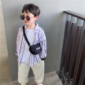 春秋装 宝宝长袖 儿童衬衫 童童妈定制男女童日系宽松条纹纯棉衬衫