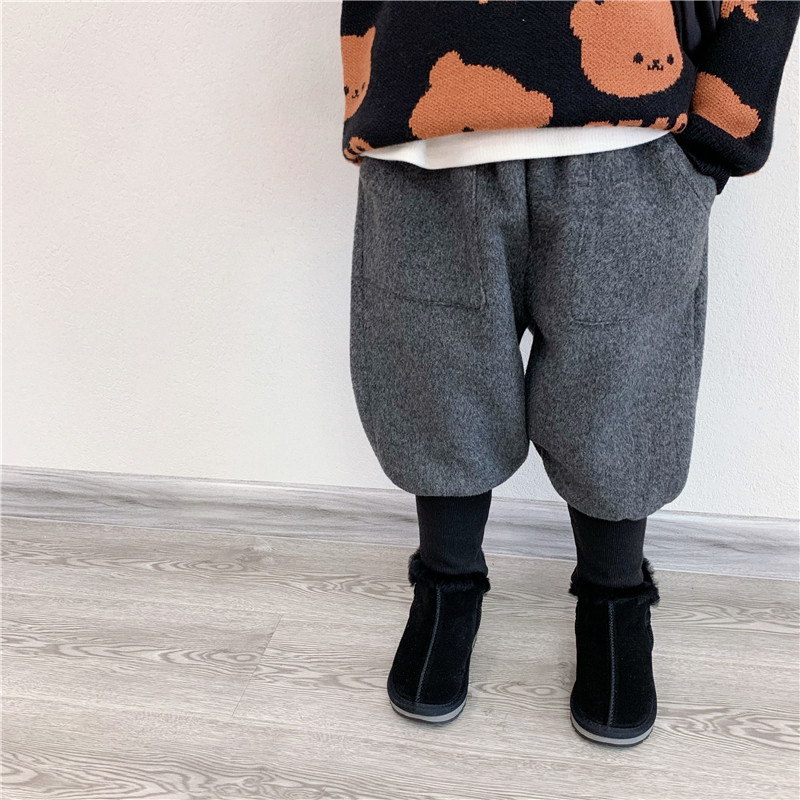 童妈定制男童休闲宽松厚实呢子束脚裤儿童哈伦裤加绒长裤子秋冬装,童装/婴儿装/亲子装,裤子,淘宝优惠券,粉丝福利购,淘宝优惠卷
