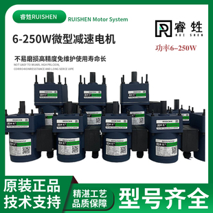 睿甡RUISHEN电机6-250W调速定速三相单相刹车减速马达现货供应