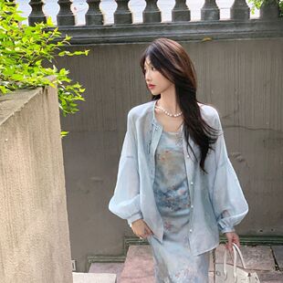 小衫 人丝提花宽松中长款 21WW026 26年春款 静茹家国风新中式