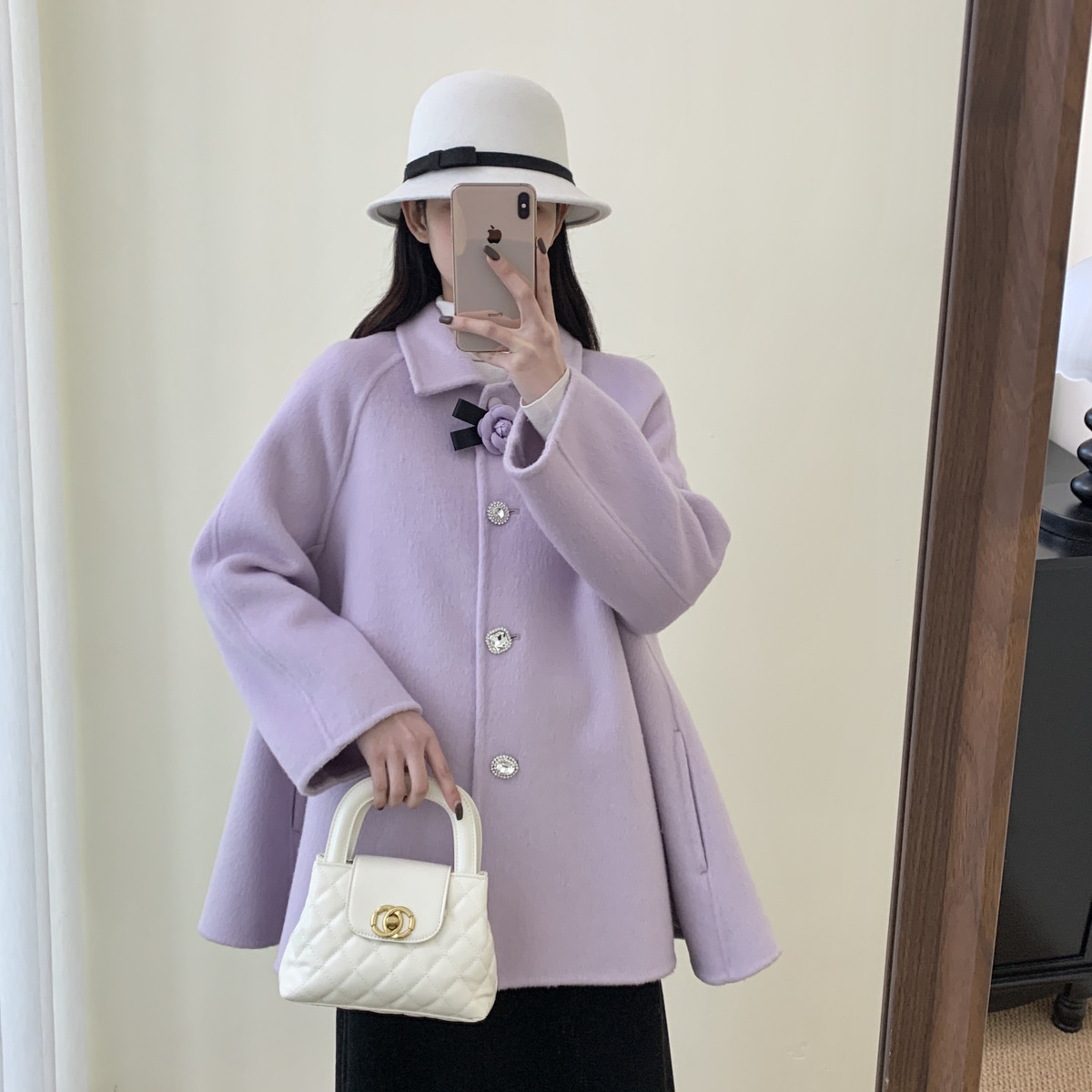 静茹设计款羊毛外套(配可拆卸大茶花领针)(含100羊毛)39910025705,女装/女士精品,羽绒服,淘宝优惠券,粉丝福利购,淘宝优惠卷