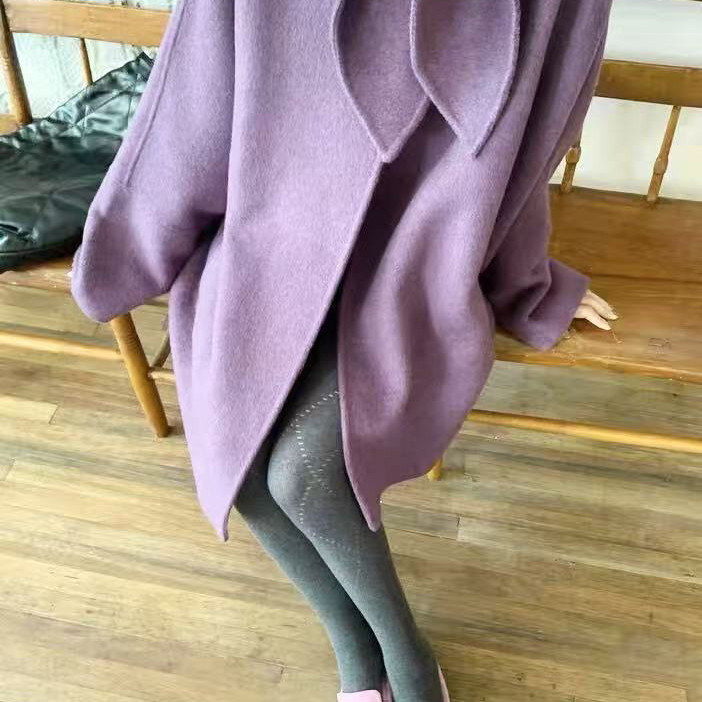 静茹羊毛大衣羊毛外套(配可拆卸羊毛围巾)（含65绵羊毛）YS4-n299