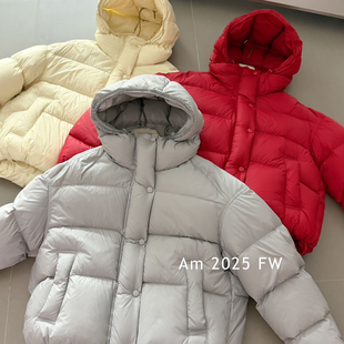 静茹-AM高端定制韩系连帽蓬松加厚保暖羽绒服外套9088
