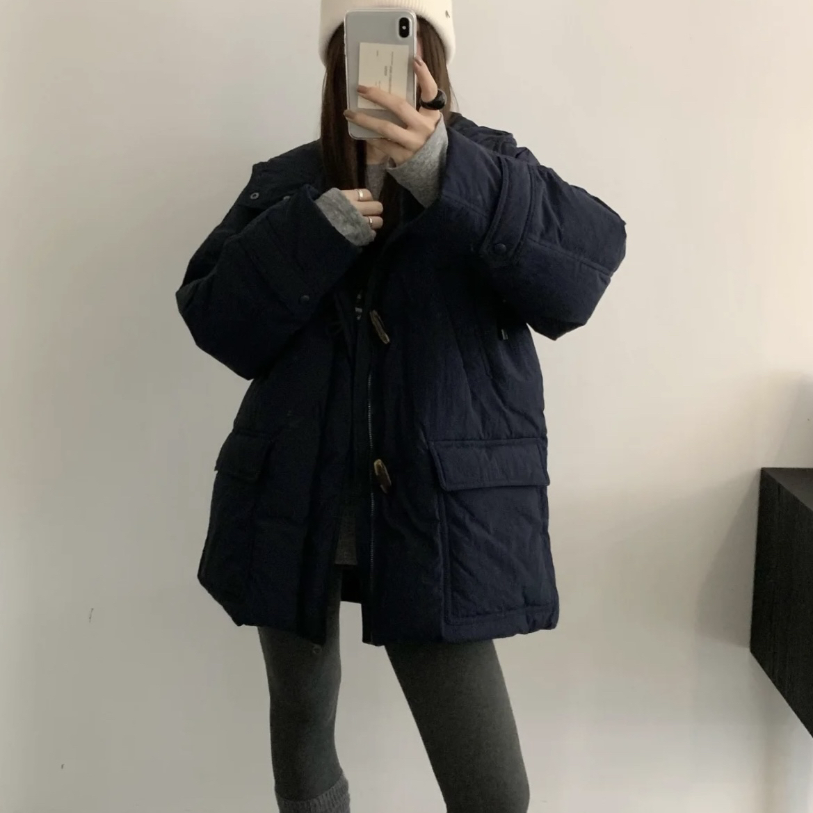 静茹冬上新连帽宽松百搭时尚保暖羽绒服外套25PD63G