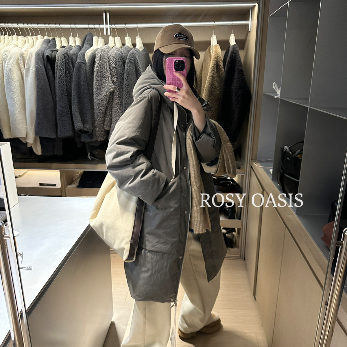 静茹韩版带帽休闲宽松版型保暖羽绒服外套Y83311