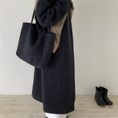 静茹衣设计感外套羊毛外套(配包包)（含94.9绵羊毛）681