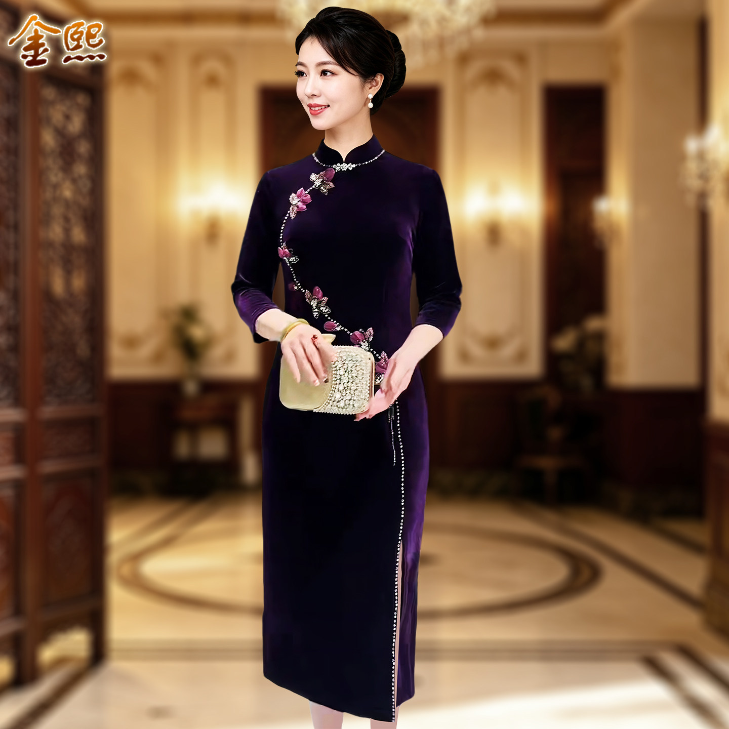 高贵婚宴礼服妈妈装旗袍连衣裙图片