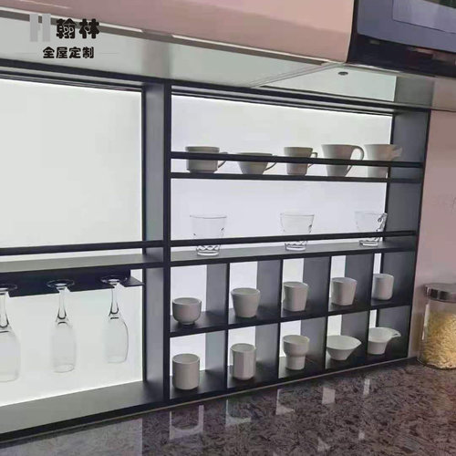 铝合金置物架金牌发光背光简约