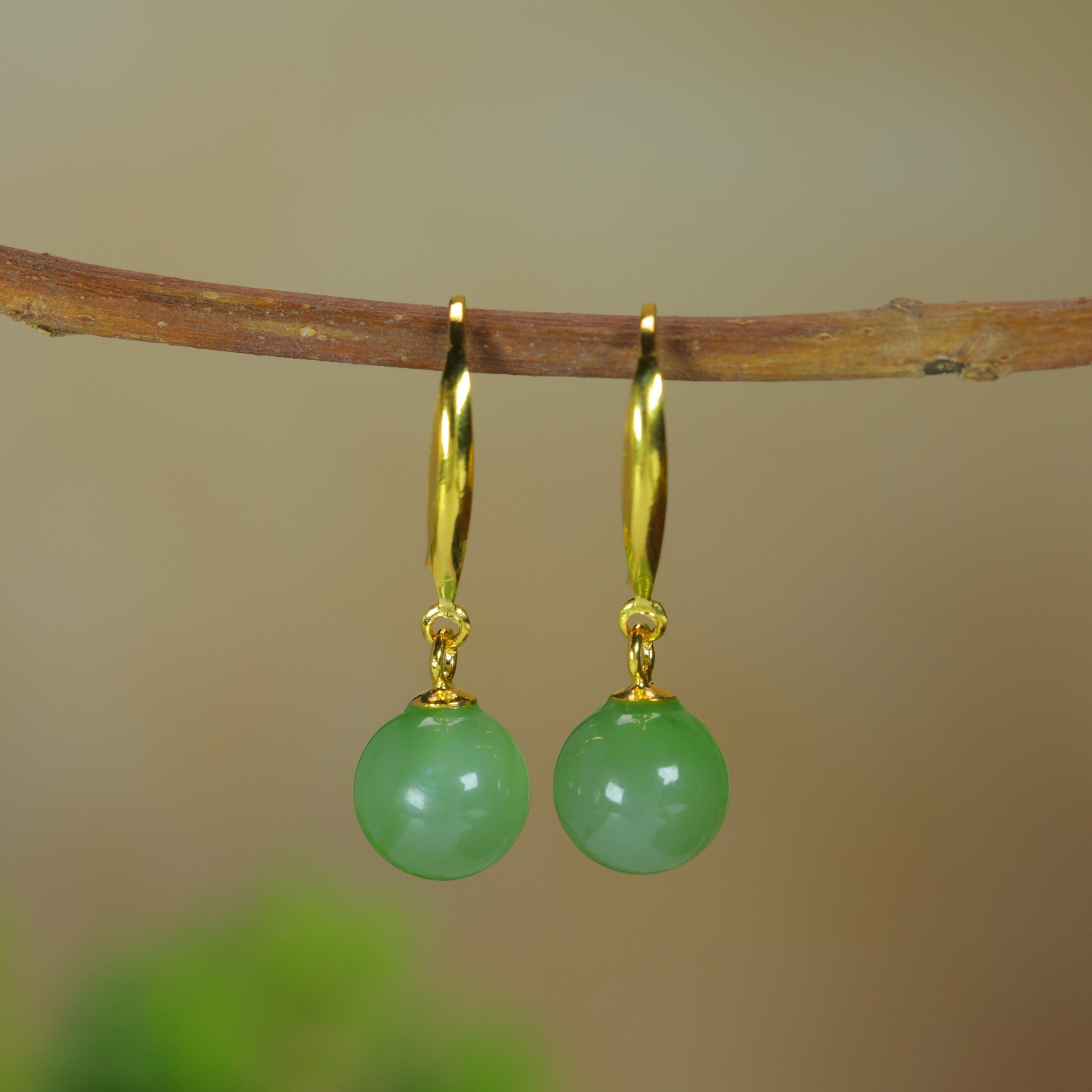 天然和田玉碧玉925银精致简约感玉石素银耳环耳饰耳坠,珠宝/钻石/翡翠,耳饰,淘宝优惠券,粉丝福利购,淘宝优惠卷